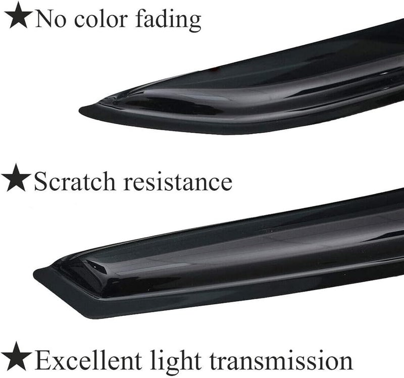 TONOYTIM 94739 Window Visors Rain Guards Tape-On Side Vent Deflectors Compatible with Toyota Highlander 2020-2025,Smoke Tinted Sun Shade 2020 2021 2022 2023 2024 2025 4-Pieces Set - Image 3
